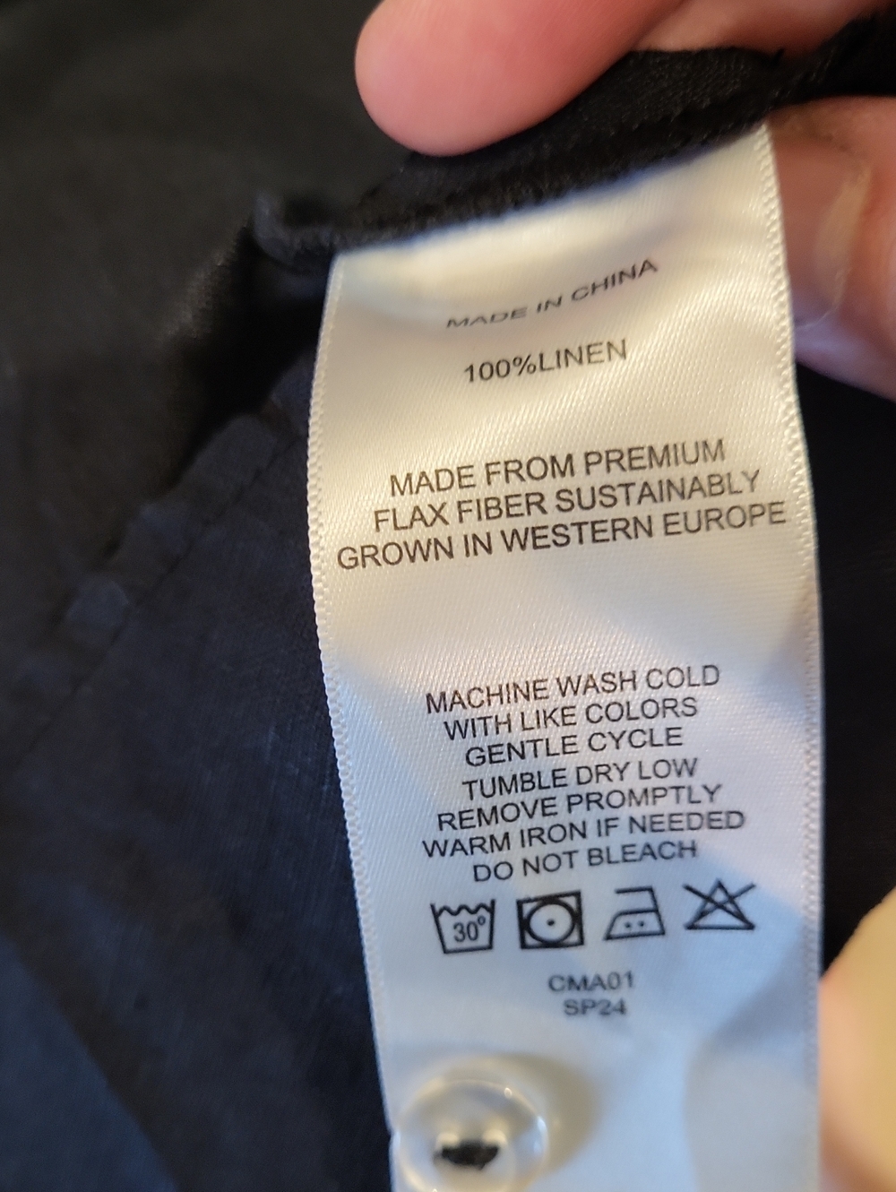 NWOT Quince Black Linen Midi Dress Size XL - Picture 5 of 6